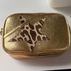 Leopard Star Gold Crossbody Bag